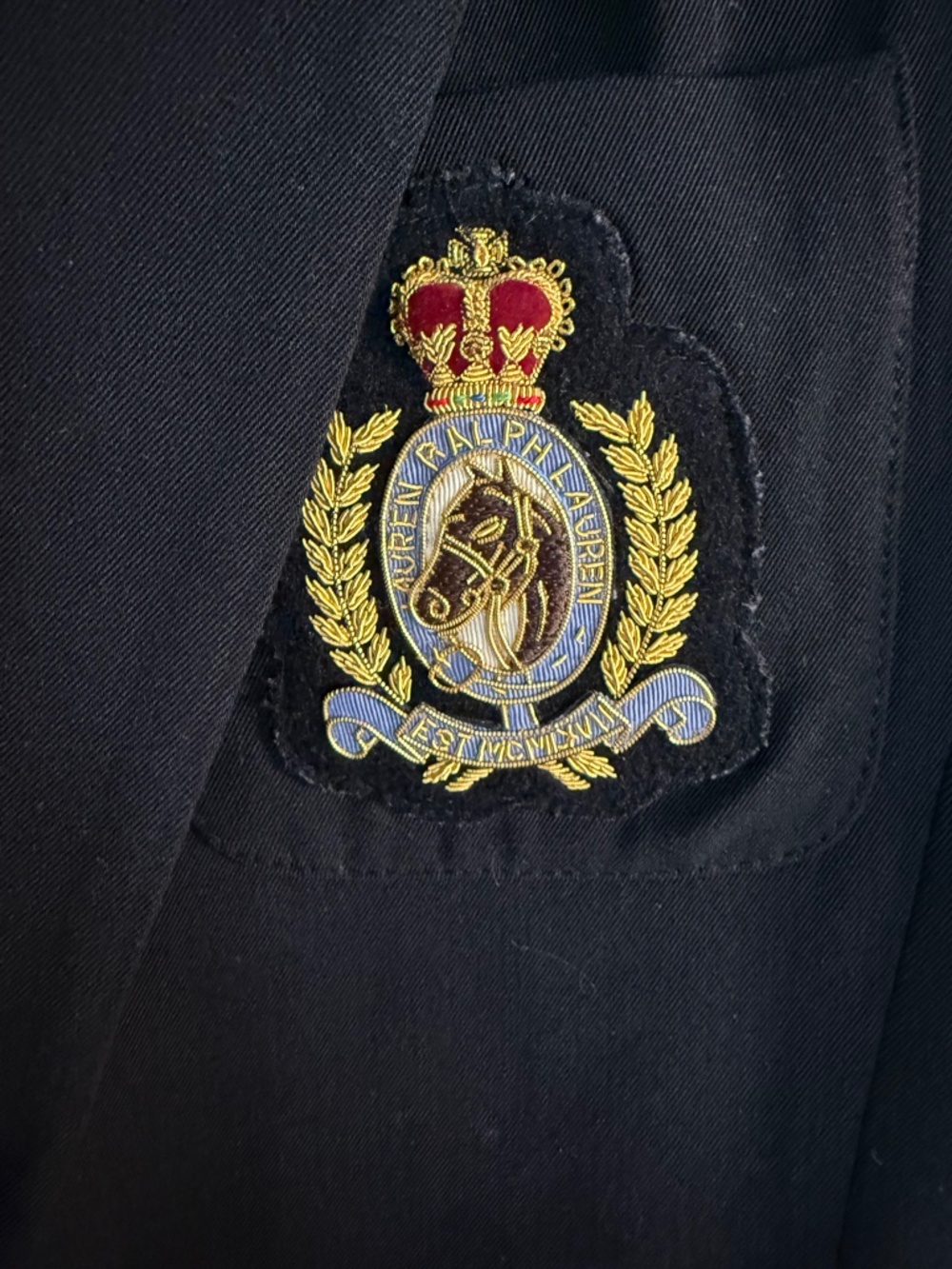 Ralph Lauren blazer crest horse 8